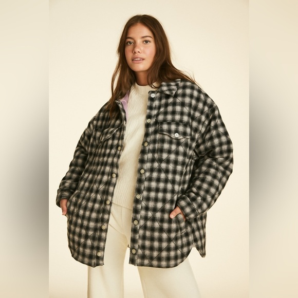 Free People Jackets & Blazers - We the Free by Free People Plaid Quilted Jacket